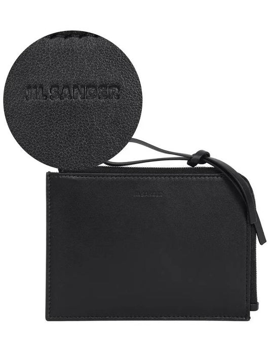 Giro Zipper Card Wallet Black - JIL SANDER - BALAAN 2