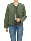 Umberta Button Flap Pocket Side Zipper Jacket Dark Green - MAX MARA - BALAAN 6