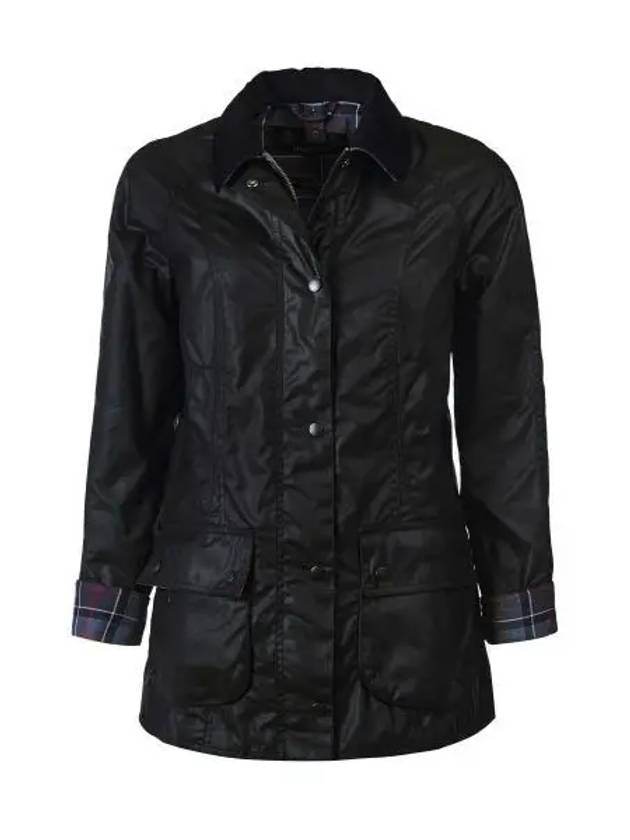 Beadnell Wax Zip-up Jacket Black - BARBOUR - BALAAN 2