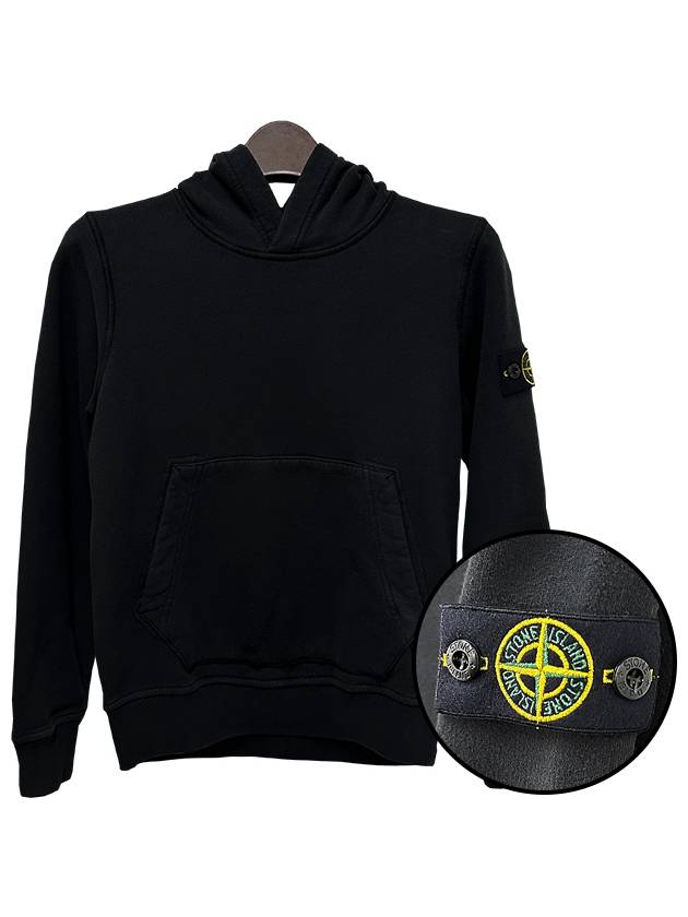 Kids Waffen Patch Hoodie Black 771661640 V0029 - STONE ISLAND - BALAAN 1