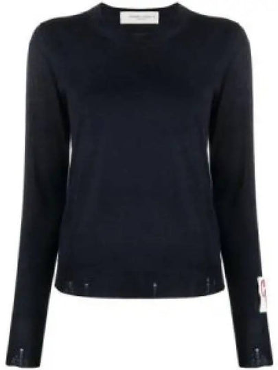 Round Neck Wool Knit Top Navy - GOLDEN GOOSE - BALAAN 2