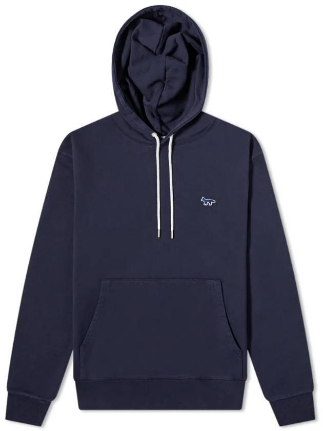 Navy Fox Patch Classic Hood Navy - MAISON KITSUNE - 1