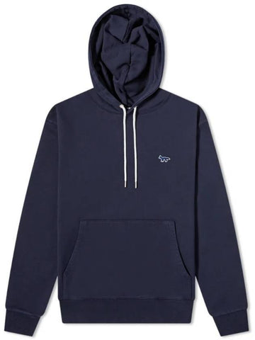 Navy Fox Patch Classic Cotton Hoodie Navy - MAISON KITSUNE - BALAAN 1