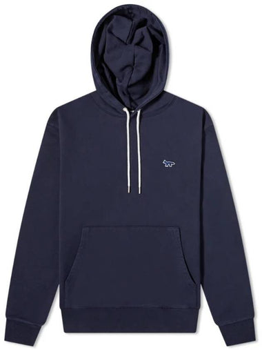 Navy Fox Patch Classic Cotton Hoodie Navy - MAISON KITSUNE - BALAAN 1