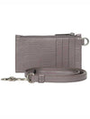 BB Monogram Case On Keyring Card Wallet Grey - BALENCIAGA - BALAAN 3