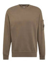 Brushed and Emerized Diagonal Fleece Lens Sweatshirt Beige - CP COMPANY - BALAAN 2