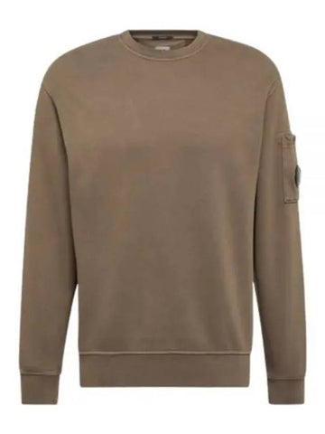 CP Company Brushed Emerized Diagonal Fleece Crew Neck Sweatshirt 17CMSS060A 006372R 359 - CP COMPANY - BALAAN 1