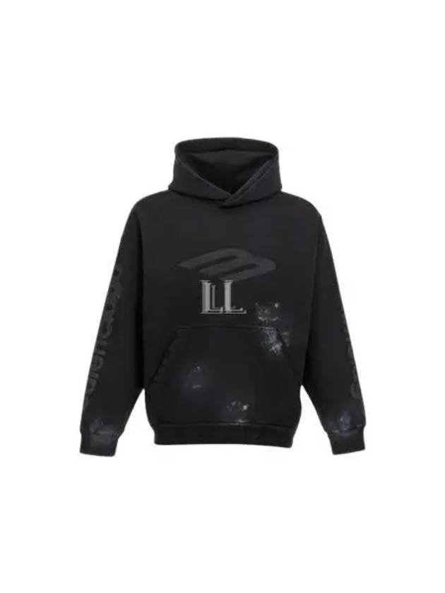 Logo Print Hoodie Black - BALENCIAGA - BALAAN 2