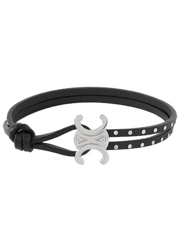 Stud Clasp Bracelet Silver Black - CELINE - BALAAN 2