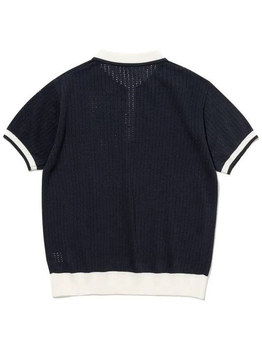 Punching collar men s short sleeve knit NAVY - 20THHOLE - BALAAN 2