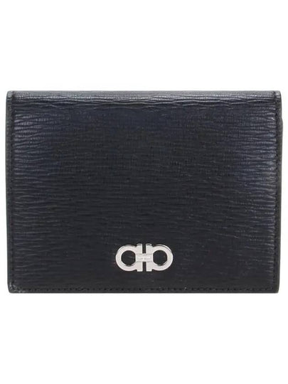 Gancini Card Wallet Black - SALVATORE FERRAGAMO - BALAAN 2