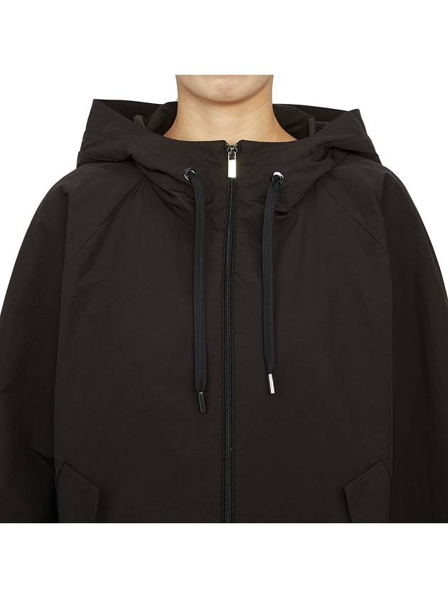 Pariseo Hooded Windbreaker Black - MAX MARA - BALAAN 7