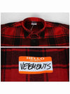 Check Name Tag Check Long Sleeve Shirt Red - VETEMENTS - BALAAN 6