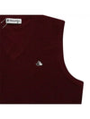 Men's V-neck Knit Vest Brown - BLACK&WHITE - BALAAN 4