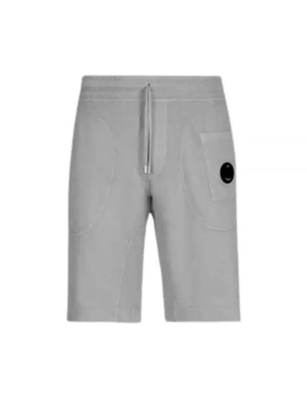 Men's Lens Wappen Bermuda Shorts Grey - CP COMPANY - BALAAN 2