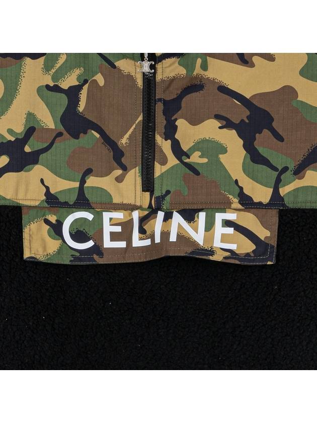 Bi-Material Jacket Black Camouflage - CELINE - BALAAN 4