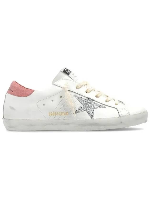 Superstar Pink Tab Leather Low Top Sneakers White - GOLDEN GOOSE - BALAAN 3