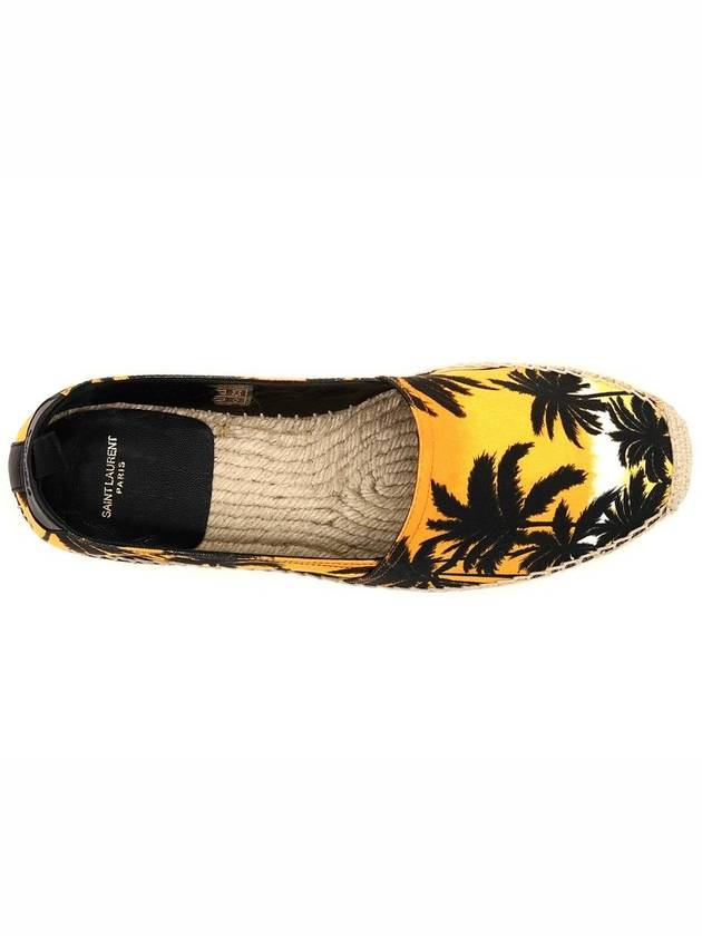 Palm Tree Print Fabric Espadrilles Yellow - SAINT LAURENT - BALAAN 5