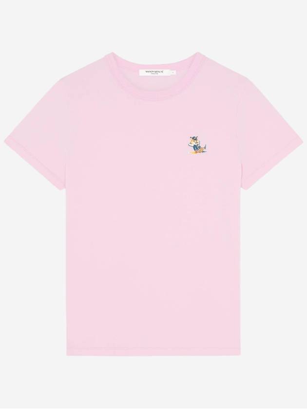 Dressed Fox Patch Short Sleeve T-Shirt Dusty Rose - MAISON KITSUNE - BALAAN 2