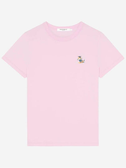 Dressed Fox Patch Short Sleeve T-Shirt Dusty Rose - MAISON KITSUNE - BALAAN 2