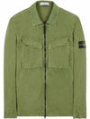 Wappen Patch Old Effect Zip-Up Jacket Green - STONE ISLAND - BALAAN 2