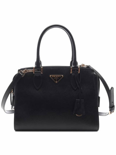 Logo Saffiano Tote Bag Black - PRADA - BALAAN 2