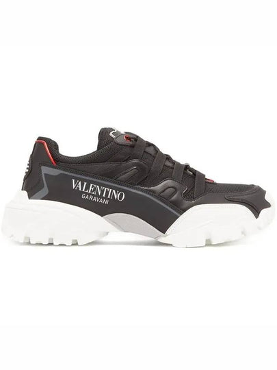 Logo Print Low Top Sneakers Black - VALENTINO - BALAAN 2