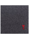 Small Heart Logo Classic Wool Scarf Dark Grey - AMI - BALAAN 6