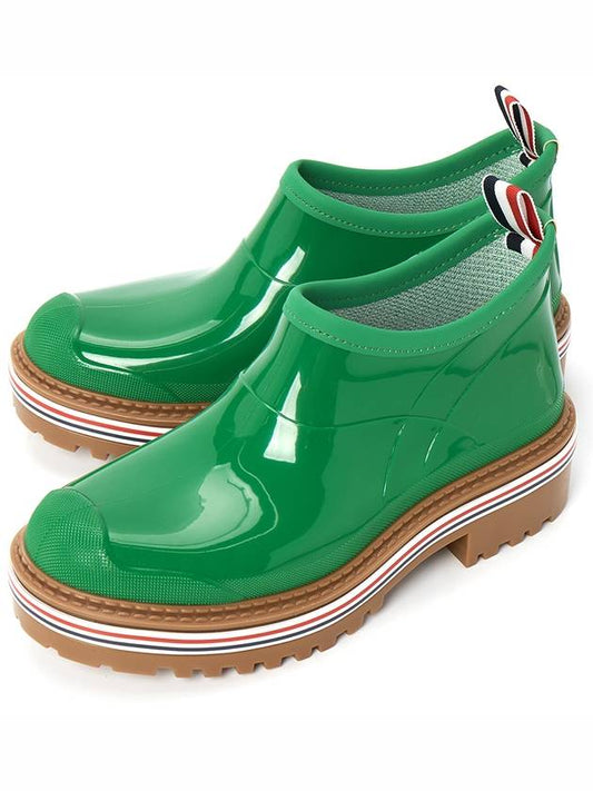 Women's Molded Rubber Garden Middle Boots Light Green - THOM BROWNE - BALAAN 2