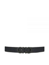 Gancini Reversible Leather Belt Black - SALVATORE FERRAGAMO - BALAAN 2