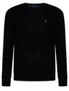 Embroid Logo Cable Knit Top Black - POLO RALPH LAUREN - BALAAN 2