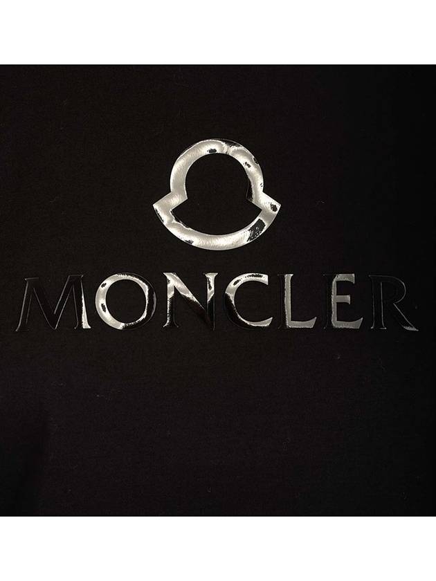 Women's Logo Short Sleeve T-Shirt Black - MONCLER - BALAAN 6