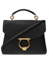 Gancini Small Tote Bag Black - SALVATORE FERRAGAMO - BALAAN 3