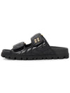 Matelassé Nappa Leather Slippers Black - MIU MIU - BALAAN 4