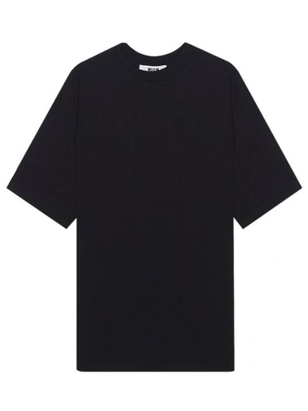 Maxi Back Logo Cotton Short Sleeve T-Shirt Black - MSGM - BALAAN 2