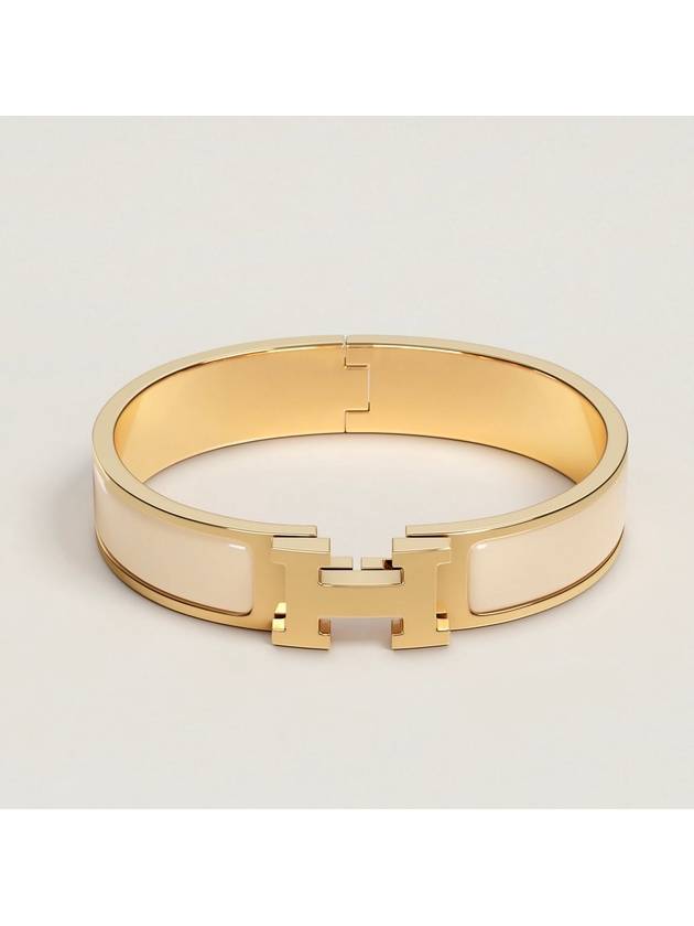 Click H Bracelet Rose Gold Cream - HERMES - BALAAN 3