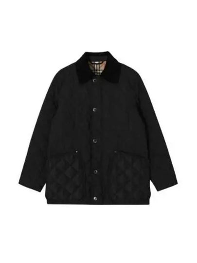 Long Sleeved Quilted Jacket Black - BURBERRY - BALAAN 2