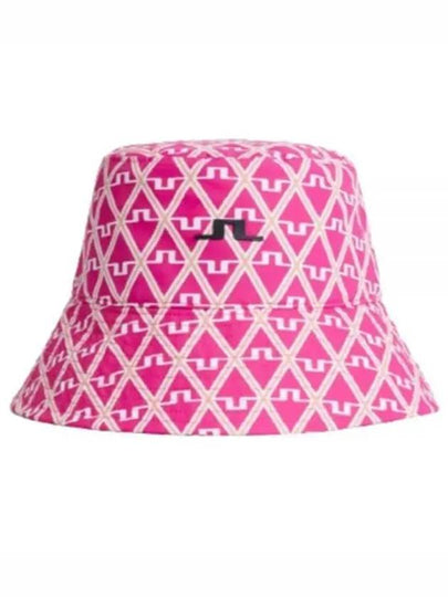 Women's Rosa Geo Print Bucket Hat Fuchsia Purple - J.LINDEBERG - BALAAN 2