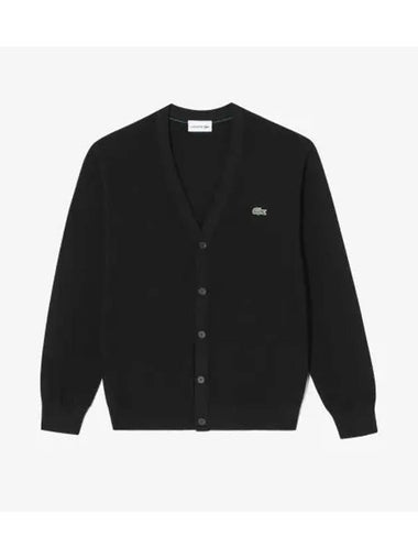 Men s Pique Tissue Cardigan Black - LACOSTE - BALAAN 1