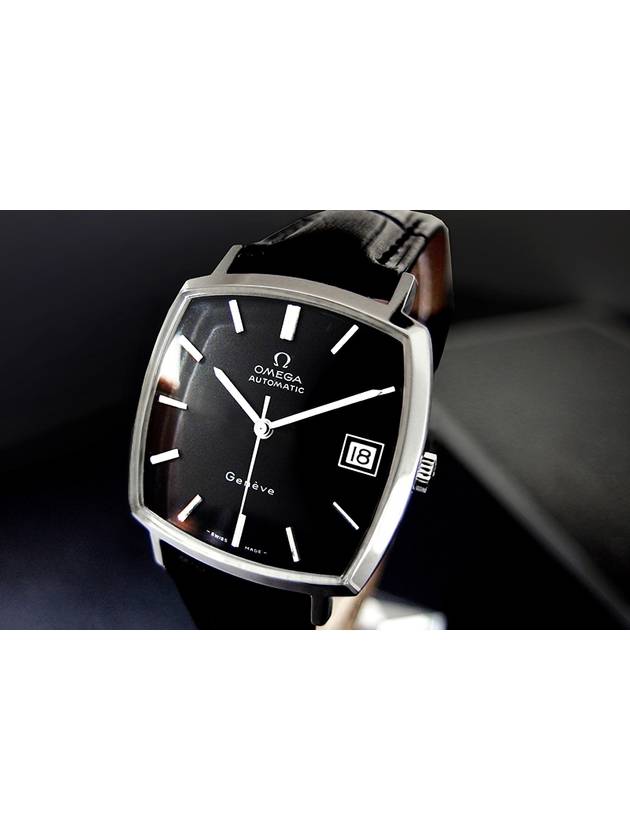 Gen ve Black Edition Men s Automatic Leather Watch - OMEGA - BALAAN 6