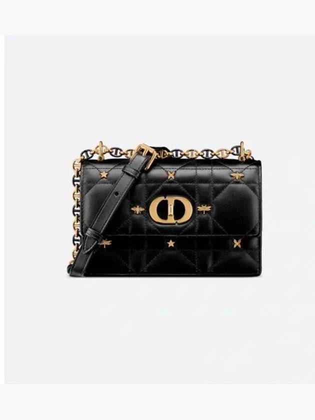 Miss Caro Logo Stud Mini Cross Bag Black - DIOR - BALAAN 1