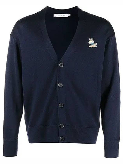 Dressed Fox Patch Relaxed Cardigan Navy - MAISON KITSUNE - BALAAN 2