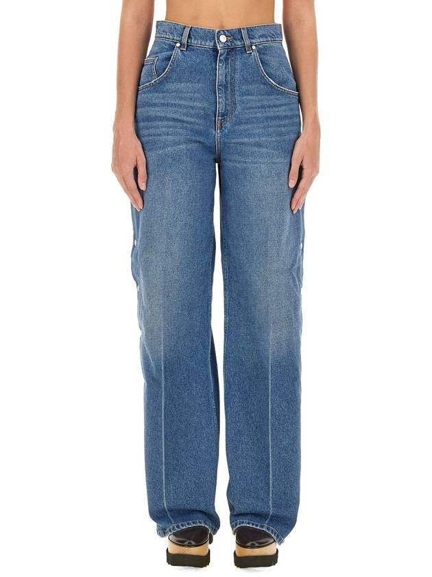 snap wide jeans blue - STELLA MCCARTNEY - BALAAN 2