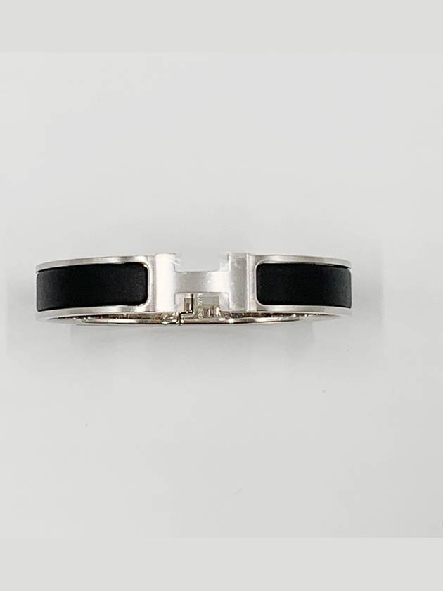 Click Ache HH Palladium Matte Bracelet Noir - HERMES - BALAAN 6