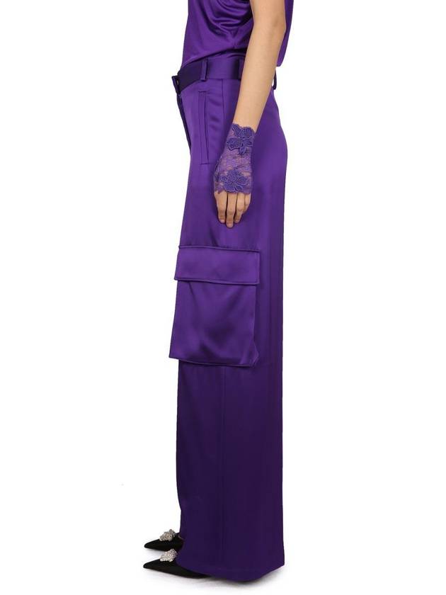 Women's Cargo Wide Pants Violet - VERSACE - BALAAN 4