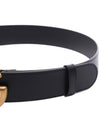 GG Marmont Buckle Leather Belt Black - GUCCI - BALAAN 6