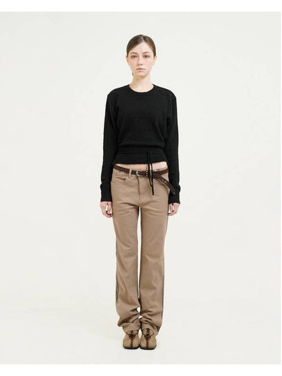 CORDUROY DETAIL PANTS BROWN - TUDE - BALAAN 2