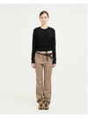 CORDUROY DETAIL PANTS BROWN - TUDE - BALAAN 1