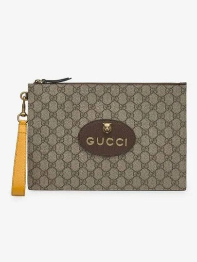 Neo Vintage GG Supreme Clutch Bag Beige Ebony - GUCCI - BALAAN 2