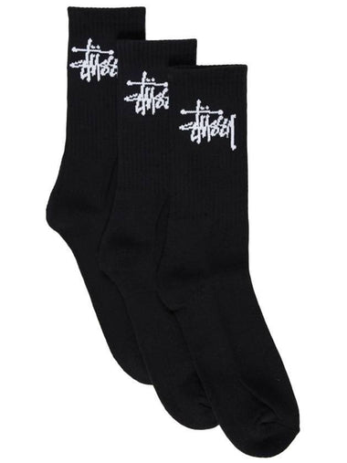 Graffiti Crew Socks 3 Pack Black - STUSSY - BALAAN 1